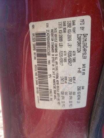 2C4GM68485R531568 - 2005 CHRYSLER PACIFICA TOURING RED photo 13