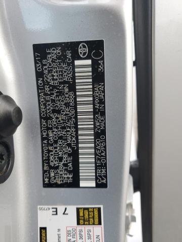 JTDKARFP5H3018888 - 2017 TOYOTA PRIUS PRIM ვერცხლისფერი ფოტო 13