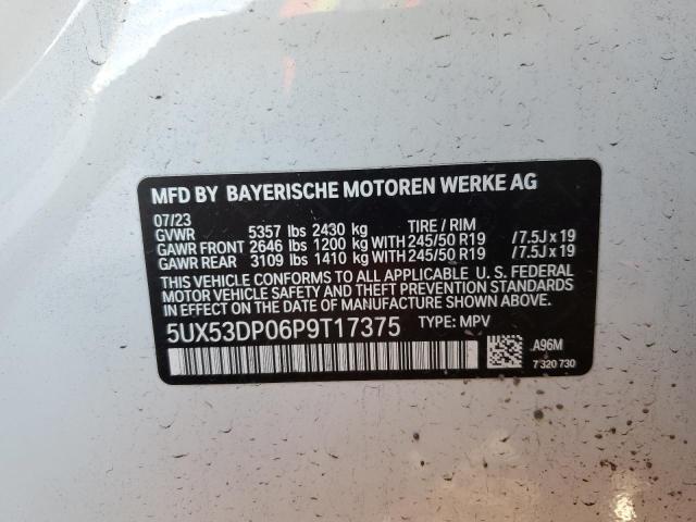 5UX53DP06P9T17375 - 2023 BMW X3 XDRIVE30I WHITE photo 13