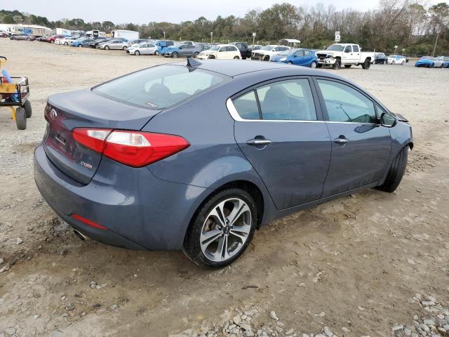 KNAFX4A88G5446862 - 2016 KIA FORTE EX BLUE photo 3