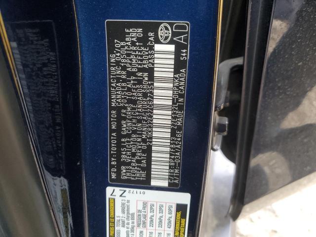 2T1KR32E27C677351 - 2007 TOYOTA COROLLA MA XR BLUE photo 13