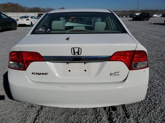 2HGFA16549H306631 - 2009 HONDA CIVIC LX WHITE photo 6