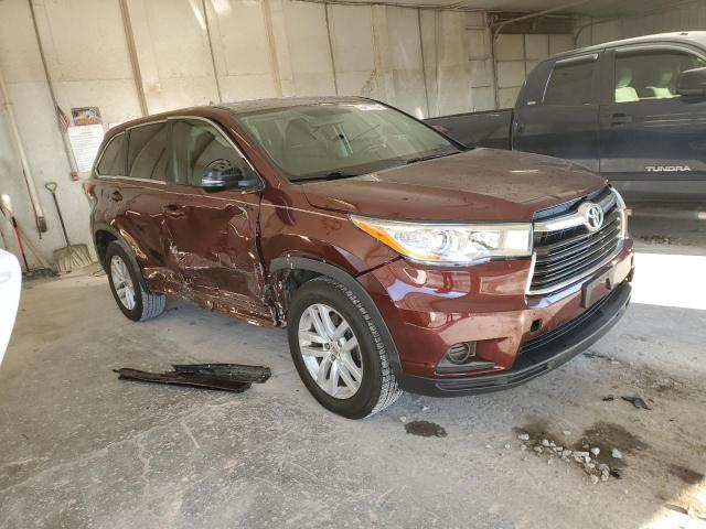 5TDZKRFH6FS065251 - 2015 TOYOTA HIGHLANDER LE BURGUNDY photo 4