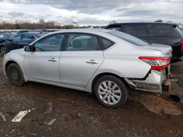 3N1AB7AP8EL676602 - 2014 NISSAN SENTRA S SILVER photo 2