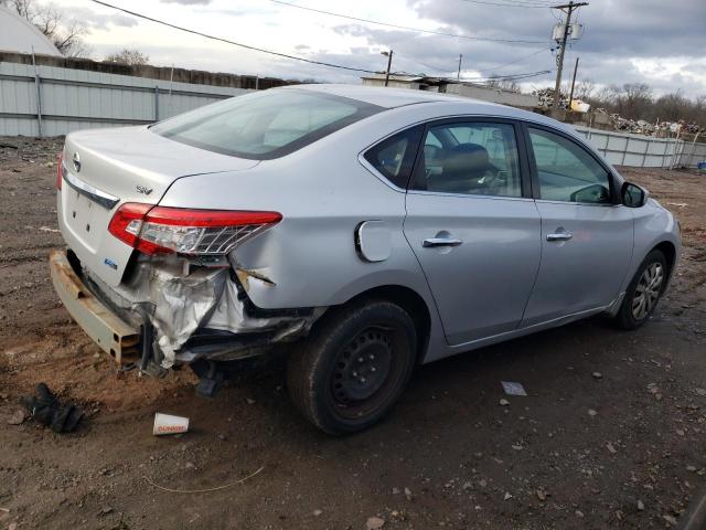 3N1AB7AP8EL676602 - 2014 NISSAN SENTRA S SILVER photo 3