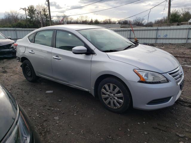 3N1AB7AP8EL676602 - 2014 NISSAN SENTRA S SILVER photo 4