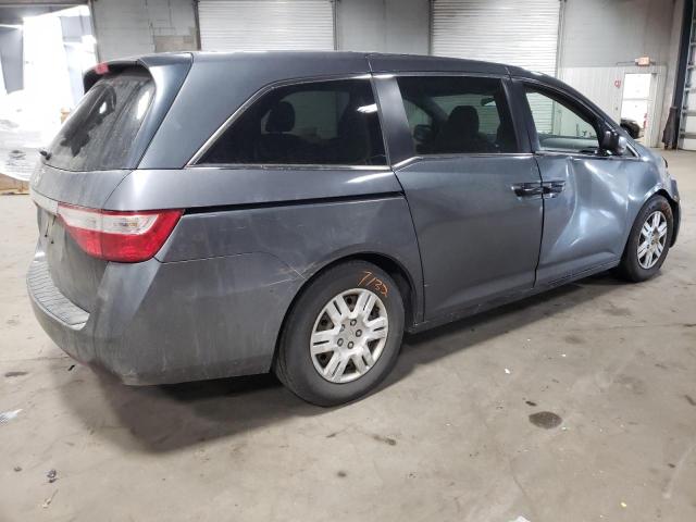 5FNRL5H29BB048084 - 2011 HONDA ODYSSEY LX GRAY photo 3