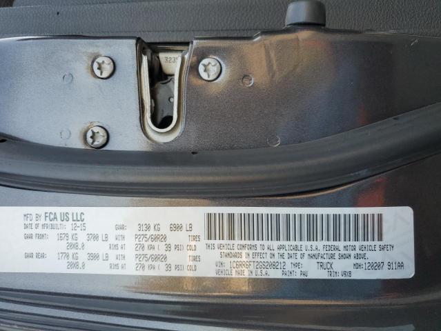 1C6RR6FT2GS208212 - 2016 RAM 1500 ST GRAY photo 12