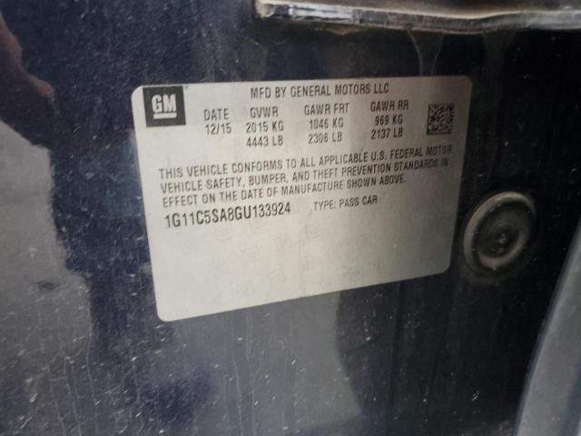 1G11C5SA8GU133924 - 2016 CHEVROLET MALIBU LIM LT 蓝色 照片 12