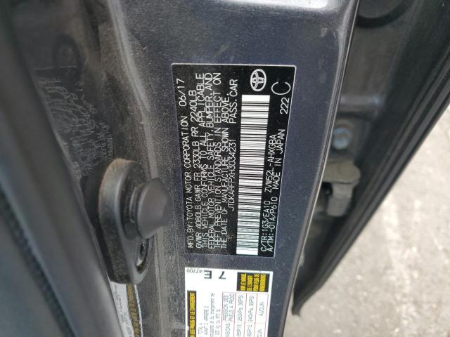 JTDKARFPXH3034231 - 2017 TOYOTA PRIUS PRIM 灰色 照片 13