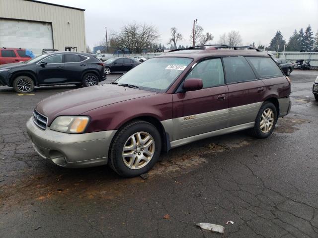 4S3BH686617615383 - 2001 SUBARU LEGACY OUTBACK LIMITED BURGUNDY photo 1