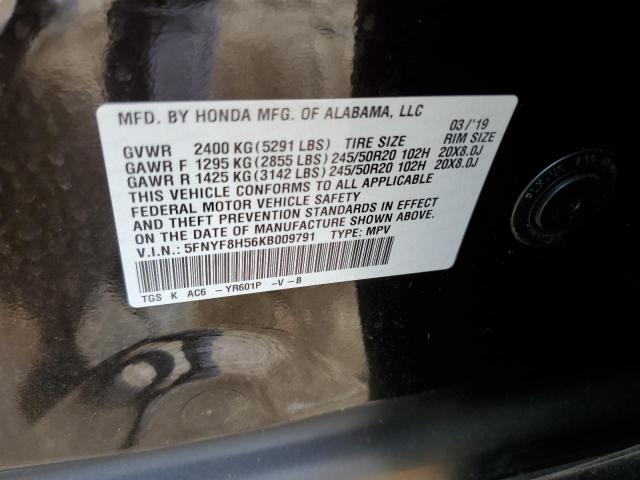 5FNYF8H56KB009791 - 2019 HONDA PASSPORT EXL Qara foto 14