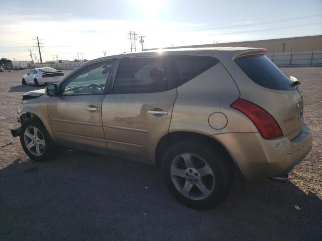 JN8AZ08TX4W200304 - 2004 NISSAN MURANO SL GOLD photo 2