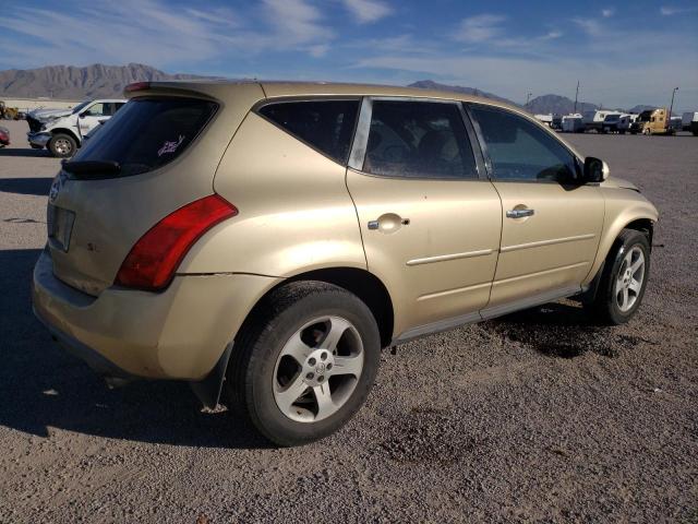 JN8AZ08TX4W200304 - 2004 NISSAN MURANO SL GOLD photo 3