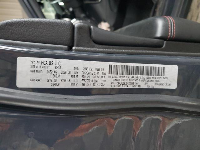 1C4RJFLG6JC422502 - 2018 JEEP GRAND CHER TRAILHAWK 蓝色 照片 12