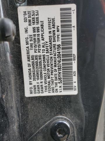 5J6YH18374L004156 - 2004 HONDA ELEMENT LX BLACK photo 13