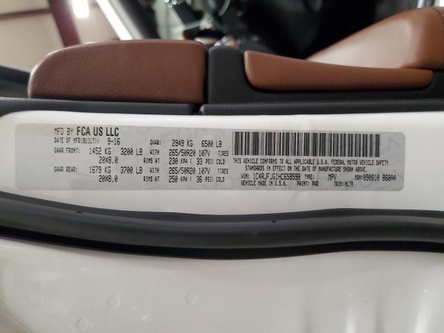 1C4RJFJG1HC658598 - 2017 JEEP GRAND CHER SUMMIT თეთრი ფოტო 12