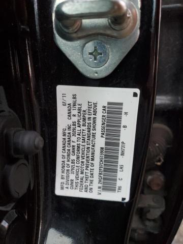 2HGFB2F97CH515908 - 2012 HONDA CIVIC EXL BLACK photo 12