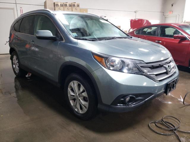 5J6RM4H72CL012992 - 2012 HONDA CR-V EXL BLUE photo 4