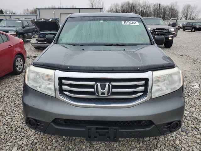 5FNYF4H24DB503455 - 2013 HONDA PILOT LX GRAY photo 5