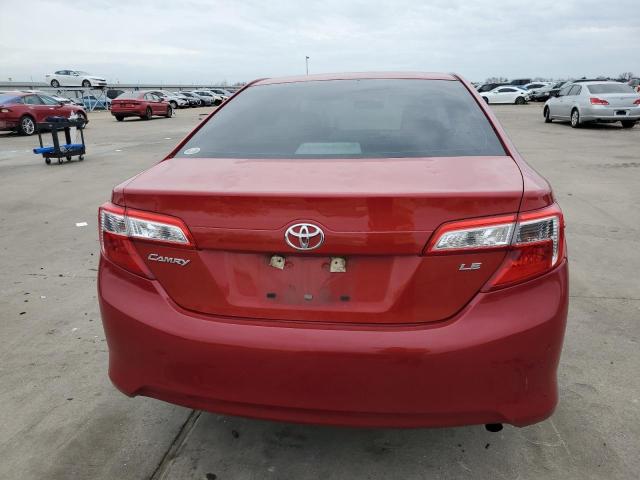 4T4BF1FK3CR255634 - 2012 TOYOTA CAMRY BASE RED photo 6