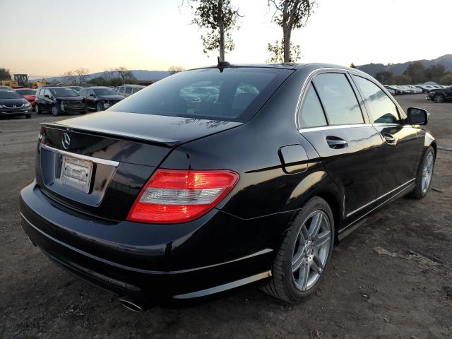 WDDGF56X88F049623 - 2008 MERCEDES-BENZ C 350 BLACK photo 3