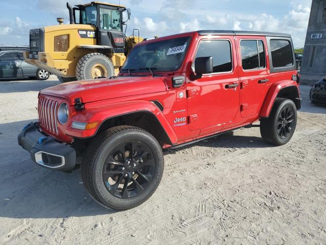 1C4JJXP60NW170013 - 2022 JEEP WRANGLER U SAHARA 4XE RED photo 1