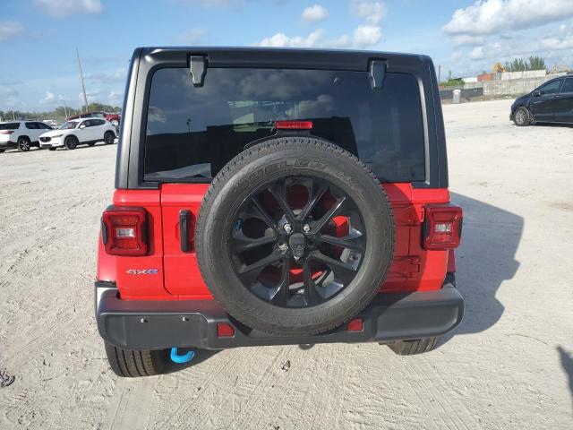 1C4JJXP60NW170013 - 2022 JEEP WRANGLER U SAHARA 4XE RED photo 6