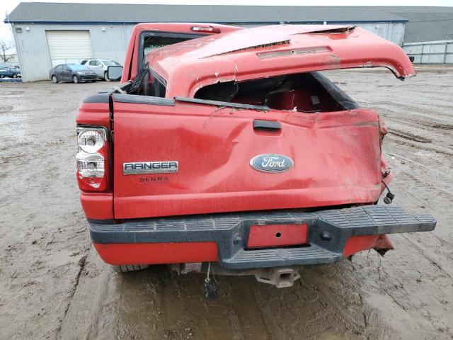 1FTZR45E77PA64661 - 2007 FORD RANGER SUPER CAB RED photo 6