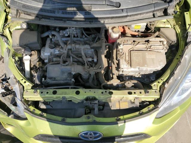 JTDKDTB38F1094699 - 2015 TOYOTA PRIUS C GREEN photo 11