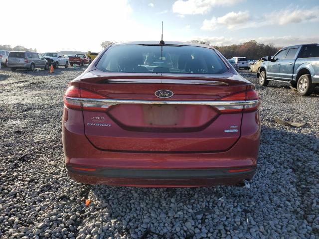 3FA6P0HD9JR200556 - 2018 FORD FUSION SE RED photo 6