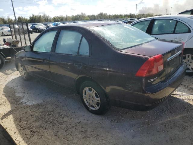 1HGES16551L039743 - 2001 HONDA CIVIC LX MAROON photo 2