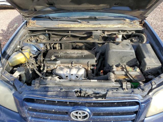 JTEGD21A050132104 - 2005 TOYOTA HIGHLANDER BLUE photo 12