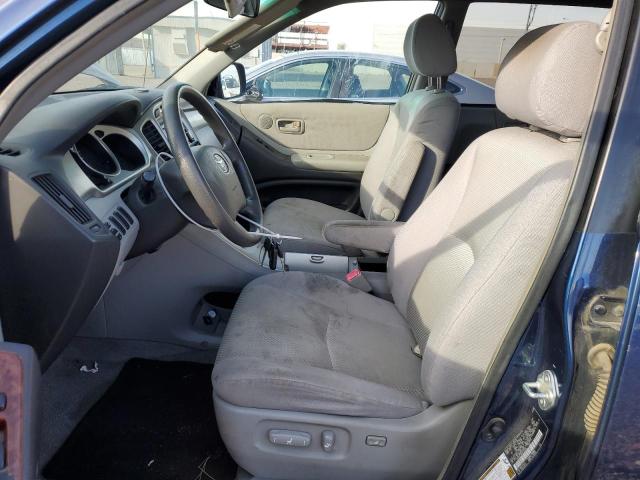 JTEGD21A050132104 - 2005 TOYOTA HIGHLANDER BLUE photo 7