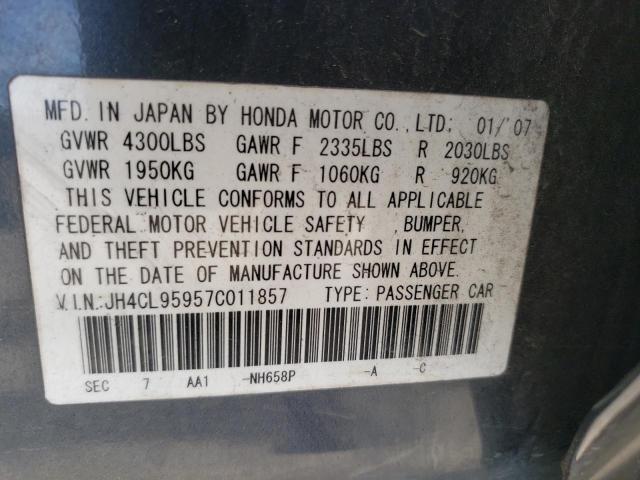 JH4CL95957C011857 - 2007 ACURA TSX GRAY photo 12