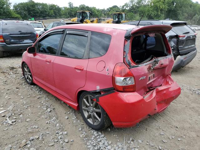 JHMGD37617S022911 - 2007 HONDA FIT S წითელი ფოტო 2