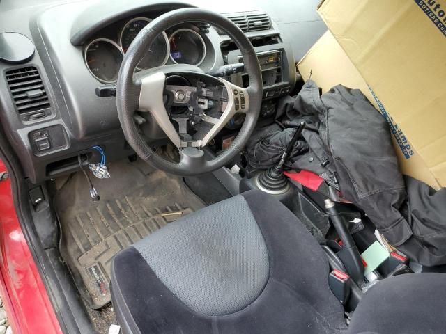 JHMGD37617S022911 - 2007 HONDA FIT S წითელი ფოტო 8