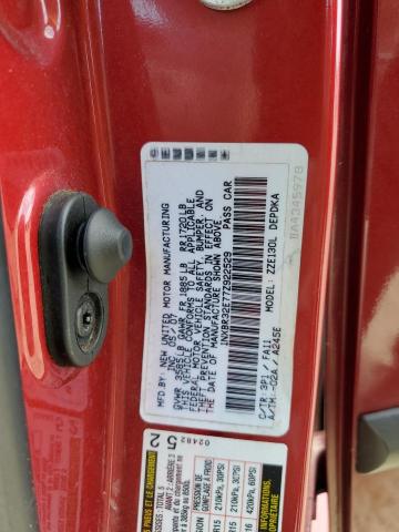 1NXBR32E77Z922529 - 2007 TOYOTA COROLLA CE RED photo 12