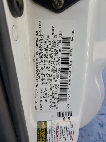 5TETU62N76Z273104 - 2006 TOYOTA TACOMA PRERUNNER ACCESS CAB WHITE photo 12