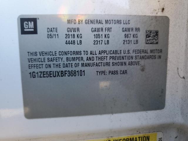1G1ZE5EUXBF368101 - 2011 CHEVROLET MALIBU LTZ თეთრი ფოტო 12