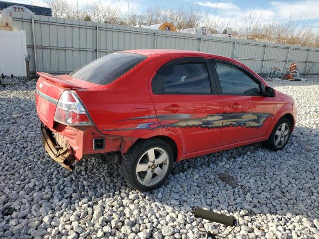 KL1TD56638B017344 - 2008 CHEVROLET AVEO BASE RED photo 3