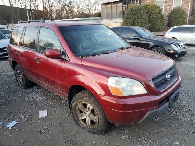 2HKYF18603H614683 - 2003 HONDA PILOT EXL BURGUNDY photo 4