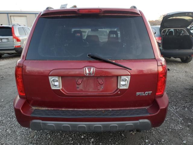 2HKYF18603H614683 - 2003 HONDA PILOT EXL BURGUNDY photo 6