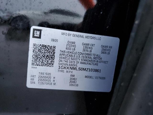 1GKKNMLS0MZ103861 - 2021 GMC ACADIA SLT BLACK photo 13