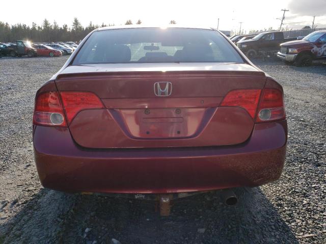 2HGFA16428H018855 - 2008 HONDA CIVIC DX-G RED photo 6