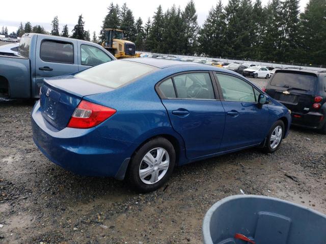 2HGFB2E55CH538747 - 2012 HONDA CIVIC LX BLUE photo 3