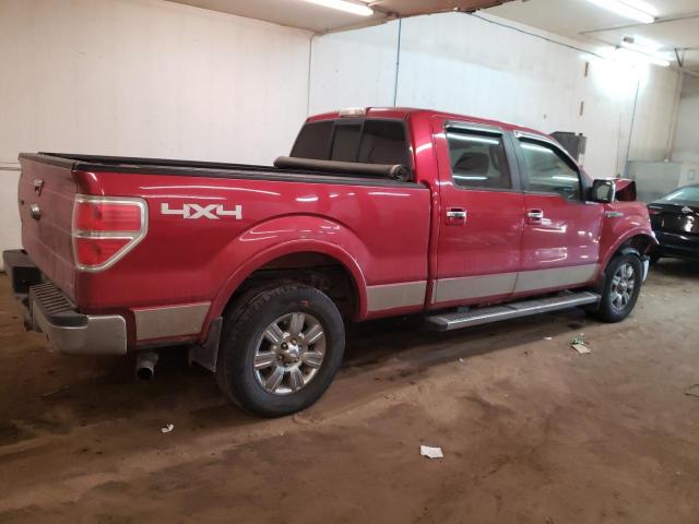 1FTFW1EV1AFB45419 - 2010 FORD F150 SUPERCREW RED photo 3