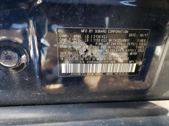 4S4BSAAC7J3251966 - 2018 SUBARU OUTBACK 2.5I BLUE photo 12