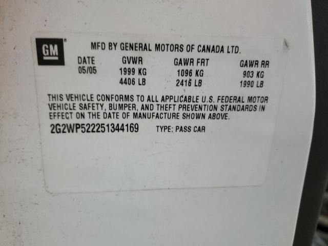 2G2WP522251344169 - 2005 PONTIAC GRAND PRIX 白色 照片 13