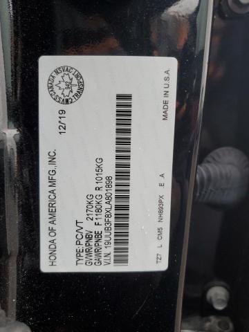 19UUB3F8XLA801898 - 2020 ACURA TLX ADVANCE BLACK photo 13